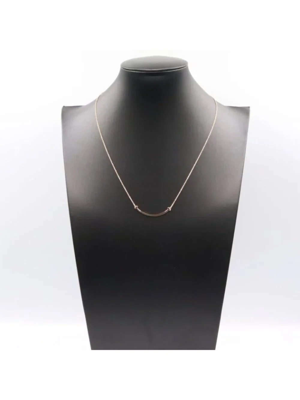 Tiffany & Co Necklace T Smile Small 41 46 cm 18k Pink Gold - Picture 8 of 8